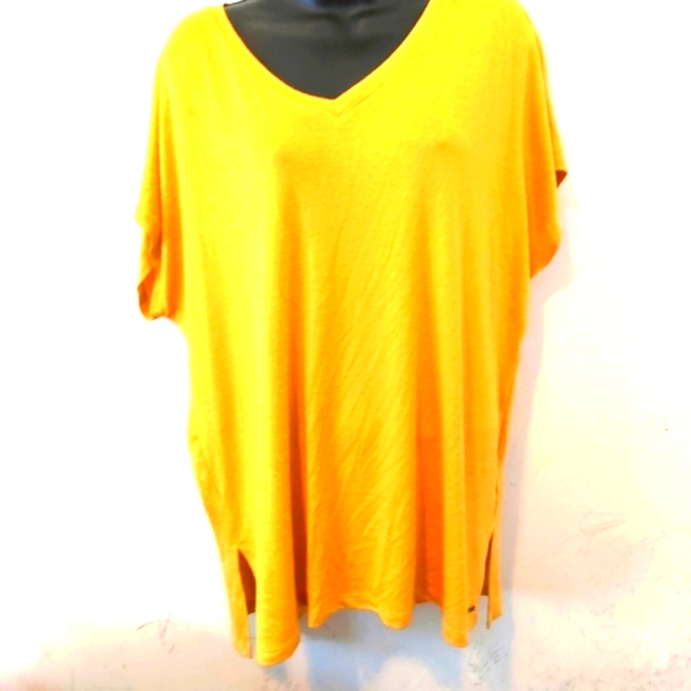 ORVIS | Women's V-Neck Tunic Top Yellow Gold Size X-Large